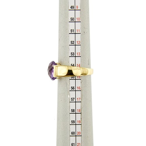 Bague Bague jonc en or jaune 18 ct avec améthyste 2,50 ct 58 Facettes 28153