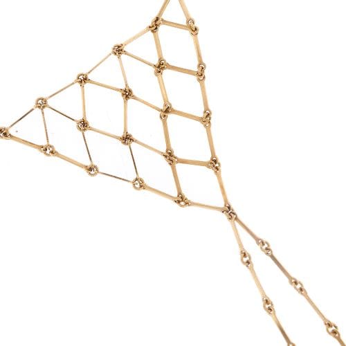 Bracelet Bracelet de main segmenté triangulaire en or rose 14 kt 58 Facettes 28163