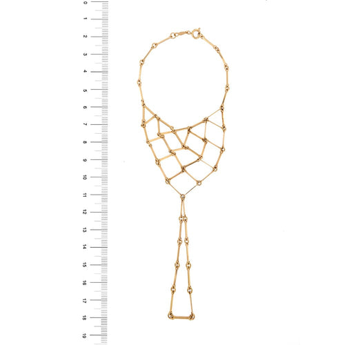 Bracelet Bracelet de main segmenté triangulaire en or rose 14 kt 58 Facettes 28163