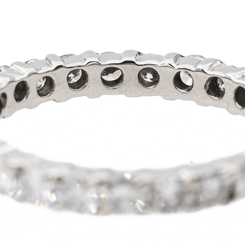 Bague 54.5 Alliance - Bague tour complet en or blanc 18 carats et diamants 58 Facettes 2820736CN