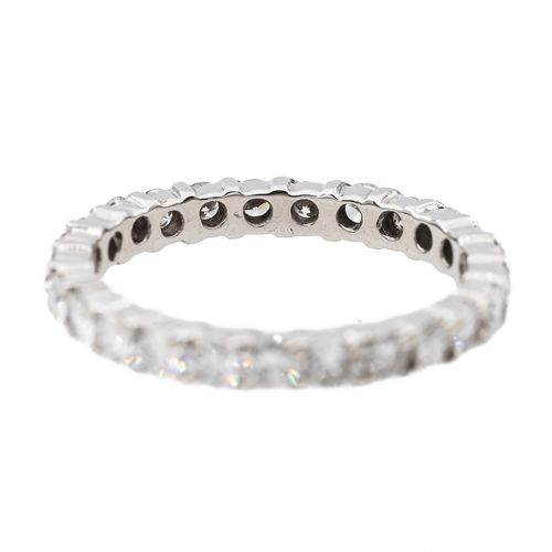Bague 54.5 Alliance - Bague tour complet en or blanc 18 carats et diamants 58 Facettes 2820736CN