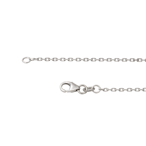 Collier Collier pendentif sapin en or blanc 18 carats, saphirs et diamants 58 Facettes 2820739CN