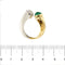 Bague 56 Bague ouverte en or jaune et or blanc 18 carats, émeraude et diamants 58 Facettes 28269