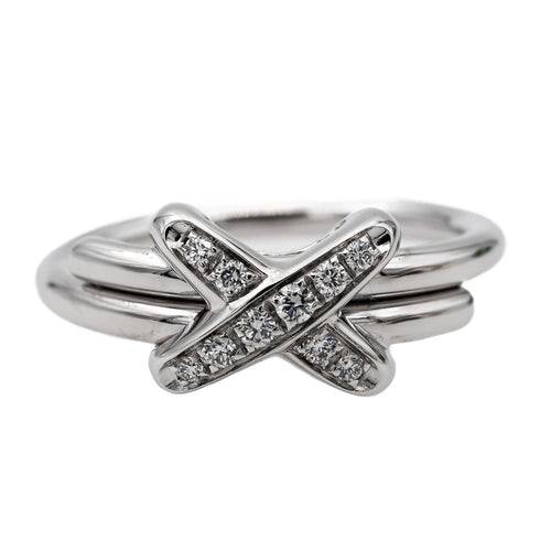 Bague 51 Chaumet Jeux de Liens - Bague en or blanc et diamants 58 Facettes 2830536CN