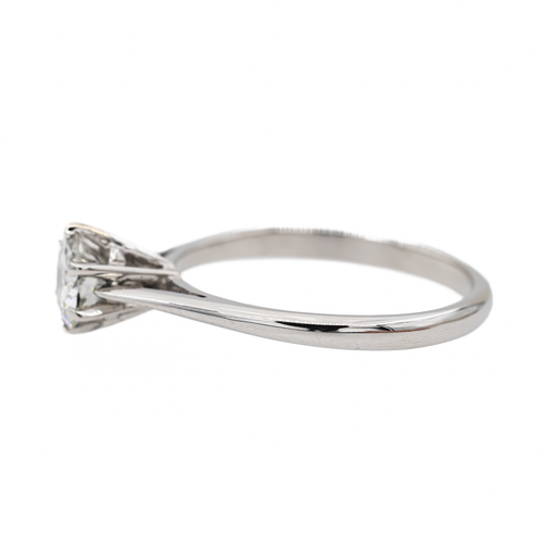 Bague 53 Bague solitaire en or blanc 18 carats et diamant brillant 0,75 ct 58 Facettes 2830662CN
