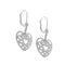 Boucles d'oreilles Boucles d'oreilles pendantes cœur en or blanc 18 carats et diamants 58 Facettes 28314