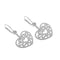 Boucles d'oreilles Boucles d'oreilles pendantes cœur en or blanc 18 carats et diamants 58 Facettes 28314