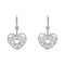 Boucles d'oreilles Boucles d'oreilles pendantes cœur en or blanc 18 carats et diamants 58 Facettes 28314