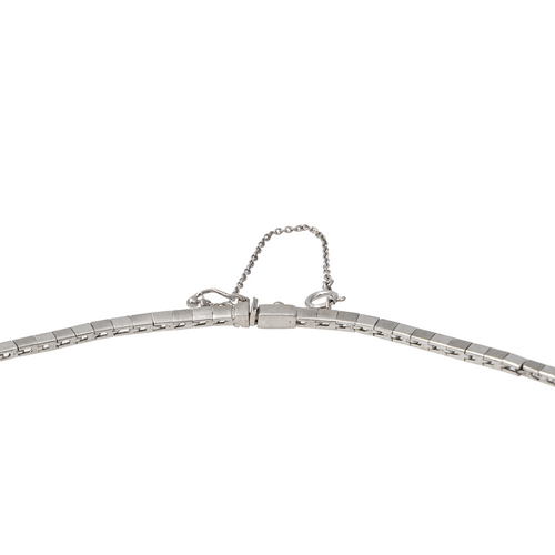 Collier Collier en or blanc 18 carats avec émeraudes, saphirs, rubis et diamants 58 Facettes 2834270CN