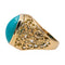 Bague 50 Bague en or jaune 18 carats sertie d’une turquoise 58 Facettes 2843271CN