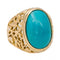 Bague 50 Bague en or jaune 18 carats sertie d’une turquoise 58 Facettes 2843271CN