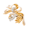 Broche Broche gerbe de blé en or rose et or blanc 18 carats, diamants 58 Facettes 2845398CN