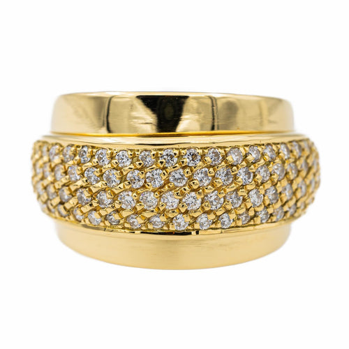 Bague 53 Bague pavée en or jaune 18 carats et diamants 58 Facettes 2845464CN