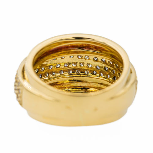 Bague 53 Bague pavée en or jaune 18 carats et diamants 58 Facettes 2845464CN