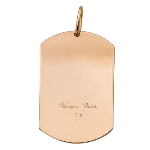 Pendentif Victoria Casal - Pendentif plaque en or rose serti de diamants 58 Facettes 2845484CN