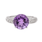 Bague 53 Bague en or blanc 18 carats avec améthyste et diamants 58 Facettes 2845489CN