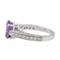 Bague 53 Bague en or blanc 18 carats avec améthyste et diamants 58 Facettes 2845489CN