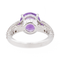 Bague 53 Bague en or blanc 18 carats avec améthyste et diamants 58 Facettes 2845489CN