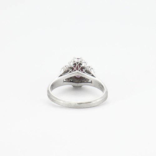 Bague 52 Bague Platine Rubis étoilé Diamants 58 Facettes DV0023-2