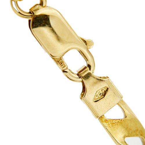 Bracelet Bracelet homme à maille traversino en or 18 carats, placquette 3 ors 58 Facettes 28509