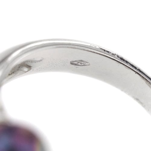 Bague 55 Bague en or blanc 18 kt avec perles de Tahiti et diamants 58 Facettes 28697