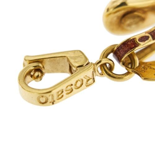 Pendentif Rosato Borse e Scarpe - Pendentif « Scarpa » en or jaune émaillé 58 Facettes 28751