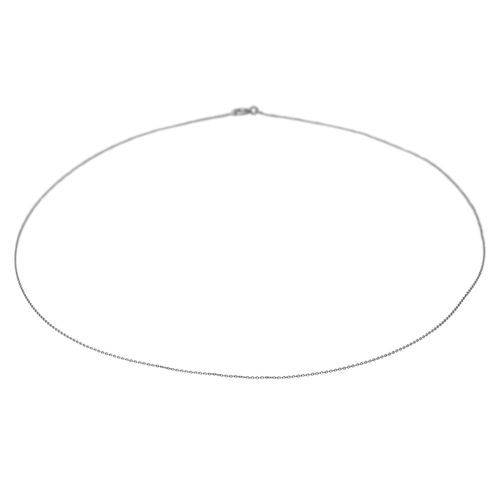 Collier Collier chaîne maille forçat en or blanc 18 carats 58 Facettes 2876642CN