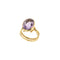 Bague 62 Bague - Ametyste ovale 11 ct en or jaune 18 carats 58 Facettes 28801