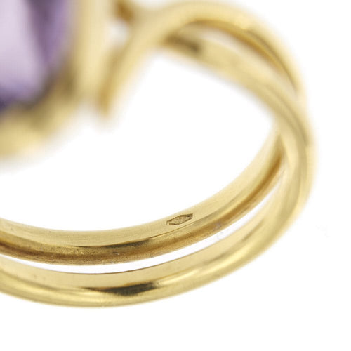 Bague 62 Bague - Ametyste ovale 11 ct en or jaune 18 carats 58 Facettes 28801