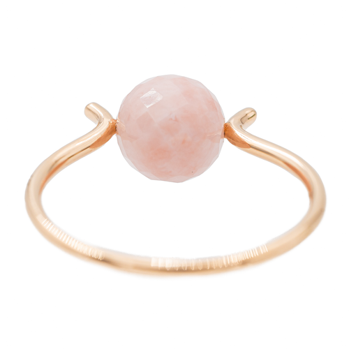 Bague 58 Bague en or rose 18 carats sertie de rhodochrosite 58 Facettes 2883064CN