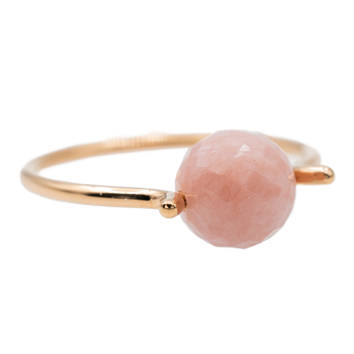 Bague 58 Bague en or rose 18 carats sertie de rhodochrosite 58 Facettes 2883064CN