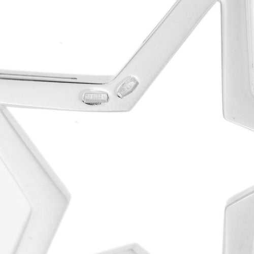 Collier Collier - Pendentif étoile en or blanc 18 ct et diamants 58 Facettes 28831