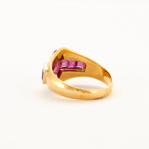 Bague 53 Bague Rubis Or Jaune 58 Facettes DV0400-1