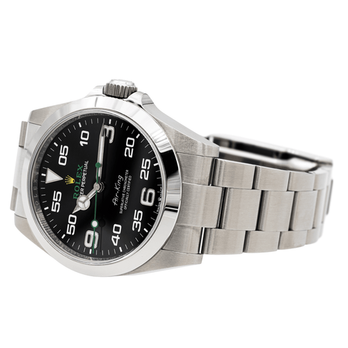 Montre Rolex Air-King - Montre en acier, cadran noir 40 mm 58 Facettes 2886649RV