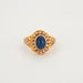 Bague 57 Bague Saphir Cabochon Diamants Or Jaune et Or Blanc 58 Facettes DV0302-1