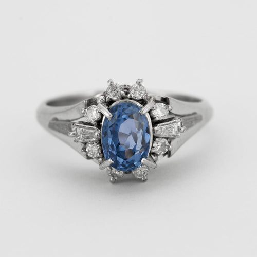 Bague 51 Bague Saphir Diamants Platine 58 Facettes DV0324-1