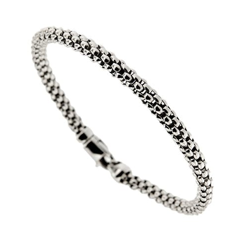 Bracelet Bracelet maille popcorn en or blanc 18 ct 58 Facettes 28942