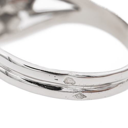 Bague 51 Bague en or blanc 18 carats sertie de diamants taille brillant 58 Facettes 2905286CN