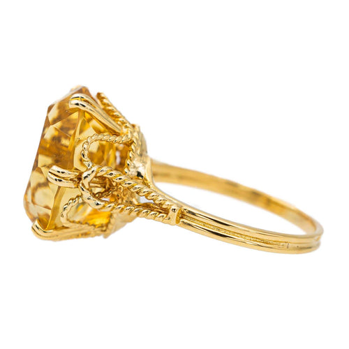 Bague 59 Bague en or jaune 18 carats sertie d’une citrine 58 Facettes 2905360CN