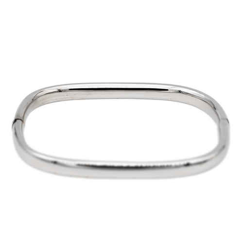 Bracelet Bracelet jonc carré ouvrant en or blanc 18 carats 58 Facettes 2909070CN