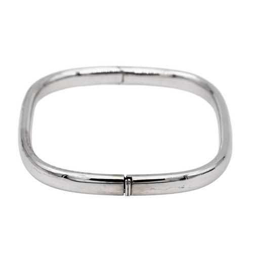 Bracelet Bracelet jonc carré ouvrant en or blanc 18 carats 58 Facettes 2909070CN