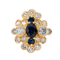 Bague 49 Bague marquise sertie de saphirs et diamants en or jaune 18 carats 58 Facettes 2909881CN
