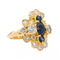 Bague 49 Bague marquise sertie de saphirs et diamants en or jaune 18 carats 58 Facettes 2909881CN