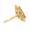Bague 49 Bague marquise sertie de saphirs et diamants en or jaune 18 carats 58 Facettes 2909881CN