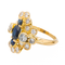 Bague 49 Bague marquise sertie de saphirs et diamants en or jaune 18 carats 58 Facettes 2909881CN