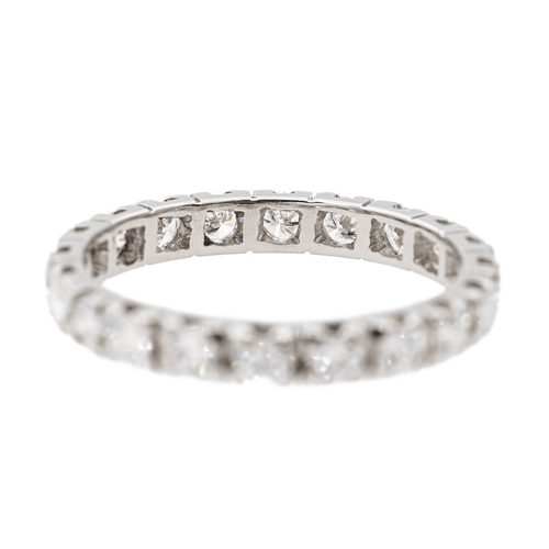 Bague 55 Alliance - Bague en platine 950 sertie de diamants 58 Facettes 2909885CN
