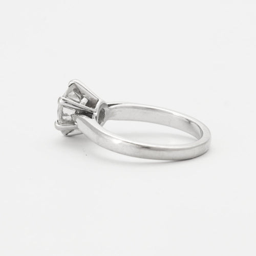 Bague Solitaire Diamant Or Blanc