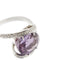 Bague 53 Contrary - Bague en or blanc 18 ct avec améthyste et diamants 58 Facettes 29391