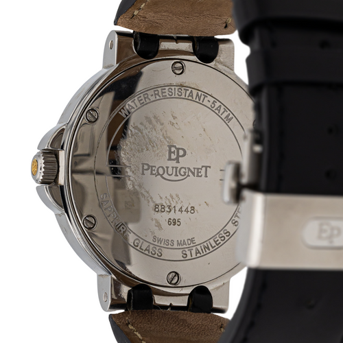 Montre Pequignet Moorea - Montre en acier, cadran noir 58 Facettes 2940426CN