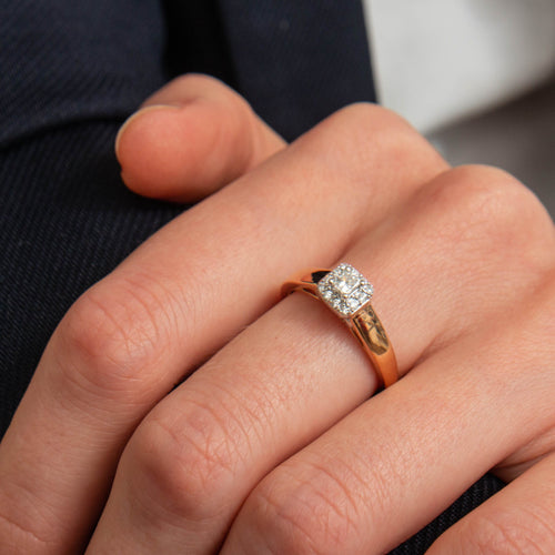 Bague 52 Bague Solitaire Or rose Diamants 58 Facettes DV0159-1